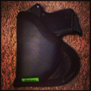 Sticky holster for KelTec with crimson trace